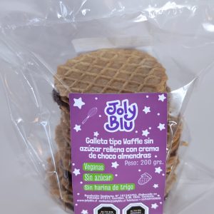 Galletas tipo Waffles sin azúcar con choco almendras 200 gramos