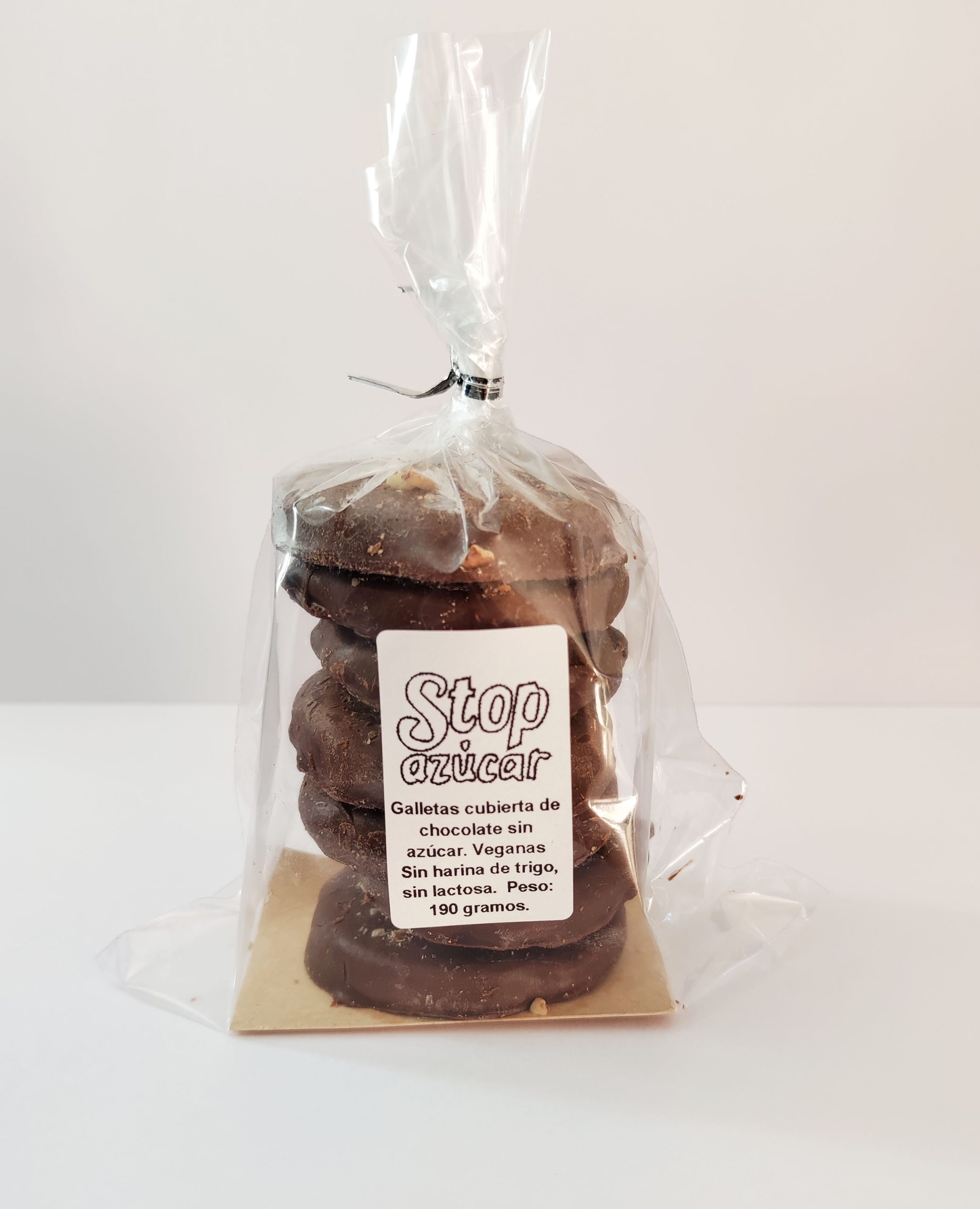 Galletas cubiertas de chocolate sin azúcar 190 gramos